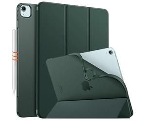 MoKo Coque pour iPad Air 13 Pouces M4/M3/M2 2026/2025/2024, Étui iPad Air 13 Pouces avec Coque Arrière en TPU Givré Translucide Doux, Étui Mince Smart Folio, Auto Réveil/Sommeil, Vert Nuit