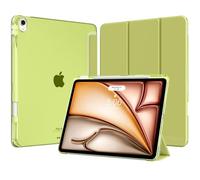 MoKo Coque pour iPad Air 13 Pouces (M4/M3/M2) avec Porte-Stylet | Pour iPad Air 13 Coque 2026/2025/2024, Léger Étui à Trois Volets avec Coque PC Arrière Translucide Robuste,VertFougèreSauvage