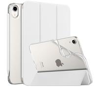 MoKo Coque Compatible New iPad Mini 7(A17 Pro) 2024, Etui pour iPad Mini 6ème Gén 2021 (8,3 Pouces), Étui pour iPad Mini 6, Housse Arrière Translucide en TPU Souple pour iPad Mini 7, Blanc