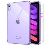 MoKo Coque pour iPad Mini (A17 Pro), Coque pour iPad Mini 7/6ème Génération 8,3" (2024/2021) Housse de Protection Antichute en TPU Souple Léger Cristal Fin Antichoc Tablette Étui, Violet Lilas