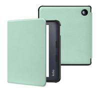 MoKo Coque pour Kobo Libra Colour 7 Pouces 2024,Étui de Protection Souple TPU Ultra-mince et Léger Anti-rayures avec Réveil/Sommeil Automatique pour Kobo Libra Colour Tablette 2024,Litchi Vert Téquila