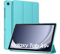MoKo Coque pour Samsung Galaxy Tab A9+/A9 Plus 11 Pouces 2023, Étui à Rabat avec Support Mince Housse Antichoc Translucide Protecteur PC Tablette(SM-X210/X216/X218), Auto Réveil/Sommeil, Azur