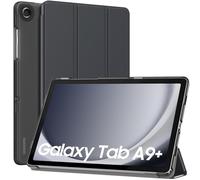 MoKo Coque pour Samsung Galaxy Tab A9+/A9 Plus 11 Pouces 2023, Étui à Rabat avec Support Mince Housse Antichoc Translucide Protecteur PC Tablette(SM-X210/X216/X218), Auto Réveil/Sommeil, Gris Sidéral