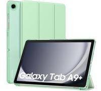 MoKo Coque pour Samsung Galaxy Tab A9+/A9 Plus 11 Pouces 2023, Étui à Rabat avec Support Mince Housse Antichoc Translucide Protecteur PC Tablette(SM-X210/X216/X218), Auto Réveil/Sommeil, Vert