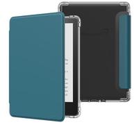 MoKo Coque pour Universel 6,8 Pouces Tablet et eBooks 2021, Étui de Protection Ultra Clair en TPU Souple et Transparent avec Auto Réveil/Sommeil pour Tablet et E-Readers, Bleu Vert
