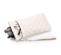 MoKo Double Pochette à Lunettes avec Sangle de Transport, Sac Souple de Lunettes en Cuir PU Souple, Étui pour Lunettes de Soleil Portable avec Chiffon de Nettoyage pour Femmes et Hommes, Complexion