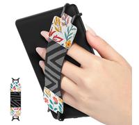 MoKo Dragonne de Sécurité pour 6-8" Kindle eReaders Fire Tablet - Kindle/Kobo/Voyaga/Lenovo/Sony Kindle E-Book Tablet, Sangle Haute-Élastique Polyvalente Légère Support Antidérapante, Fleur