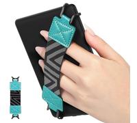 MoKo Dragonne de Sécurité pour 6-8" Kindle eReaders Fire Tablet - Kindle/Kobo/Voyaga/Lenovo/Sony Kindle E-Book Tablet, Sangle Haute-Élastique Polyvalente Légère Support Antidérapante, Bleu Vert