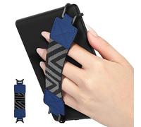 MoKo Dragonne de Sécurité pour 6-8" Kindle eReaders Fire Tablet - Kindle/Kobo/Voyaga/Lenovo/Sony Kindle E-Book Tablet, Sangle Haute-Élastique Polyvalente Légère Support Antidérapante, Indigo