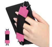 MoKo Dragonne de Sécurité pour 6-8" Kindle eReaders Fire Tablet - Kobo/Voyaga/Sony Kindle E-Book Tablet, Sangle Haute-Élastique Polyvalente Légère Support Antidérapante, Sangle Noire, Magenta