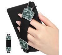 MoKo Dragonne de Sécurité pour 6-8" Kindle eReaders Fire Tablet - Kobo/Voyaga/Sony Kindle E-Book Tablet, Sangle Haute-Élastique Polyvalente Légère Support Antidérapante, Fleurs sur Vert