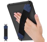 MoKo Dragonne de Sécurité pour 9" - 11" iPad/iPad Pro/iPad Air/Kindle Fire HD/Samsung/Lenovo Tablette, Sangle Haute-Élastique Polyvalente Légère Support Antidérapante, Sangle Noire, Indigo