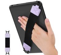 MoKo Dragonne de Sécurité pour 9" - 11" iPad/iPad Pro/iPad Air/Kindle Fire HD/Samsung/Lenovo Tablette, Sangle Haute-Élastique Polyvalente Légère Support Antidérapante, Sangle Noire, Taro Violet