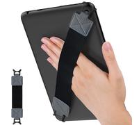Moko Dragonne de sécurité pour Tablette de 9 à 11 Pouces, iPad/IP-ad Pro/iPad Air/Kindle Fire HD/Samsung, Haute élasticité, Polyvalente, Support de Doigt léger, Ceinture Noire, Gris sidéral
