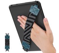 MoKo Dragonne de sécurité pour tablette de 9 à 11 pouces, iPad/Kindle Fire HD/Samsung, haute élasticité, polyvalente, légère, support de doigt, bleu lac