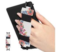 MoKo Dragonne Souple pour 6-8" Kindle eReaders Fire Tablet Kobo/Voyaga/Sony Kindle E-Book Tablet, Sangle de Sécurité Tablette Polyvalente à Haute Élasticité Légère Support, Fleurs Parfumées
