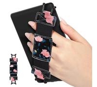 MoKo Dragonne Souple pour 6-8" Kindle eReaders Fire Tablet -Kobo/Voyaga/Sony Kindle E-Book Tablet, Sangle de Sécurité Tablette Polyvalente à Haute Élasticité Légère Support Antidérapante, Noir & Rose