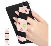 MoKo Dragonne Souple pour 6-8" Kindle eReaders Fire Tablet -Kobo/Voyaga/Sony Kindle E-Book Tablet, Sangle de Sécurité Tablette Polyvalente à Haute Élasticité Légère Support Antidérapante, Kiwi Fraise