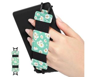 MoKo Dragonne Souple pour 6-8" Kindle eReaders Fire Tablet-Kobo/Voyaga/Sony Kindle E-Book Tablet,Sangle de Sécurité Tablette Polyvalente à Haute Élasticité Légère Support Antidérapante,Vert Marguerite