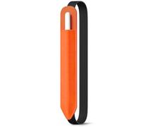 MoKo Étui à Crayon Compatible avec l'Apple Pencil (Pro et USB-C et 1ère et 2ème génération), Poche Élastique Amovible pour Stylet avec Bande Élastique Fixée à l'Étui pour iPad, Orange