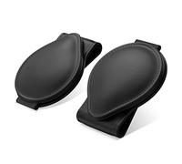MoKo Étui à Lunettes de Voiture, 2PCS Porte-Lunettes de Voiture Fermeture Magnétique en Cuir PU, Support de Lunettes de Soleil de Visière Voiture Universel, Clip Cintre de Lunettes pour Voiture, Noir