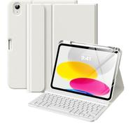 MoKo Étui avec Clavier pour iPad (A16) 11e Gén/ 10e Gén 10,9, Blanc