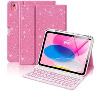 MoKo Étui avec Clavier pour iPad (A16) 11e Gén/ 10e Gén 10,9,Ros Bri