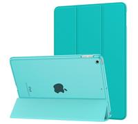 MoKo Étui Compatible avec 2018/2017 iPad 9.7 6th/5th Gen, Etui à Rabat avec Support Ultra-Mince et Léger avec Semi-Transparent Protecteur en Polycarbonate, Vert Paon