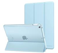 MoKo Étui Compatible avec 2018/2017 iPad 9.7 6th/5th Gen, Etui à Rabat avec Support Ultra-Mince et Léger avec Semi-Transparent Protecteur en Polycarbonate, Bleu Ciel