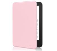 MoKo Étui Compatible avec 6" Kindle(11e Génération Version 2024/2022) & Version Internationale, Coque Légère avec Réveil/Sommeil Automatique pour Liseuse Kindle 2024 11e Gén, Rose