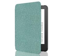 MoKo Étui Compatible avec 6" Kindle (11e Génération Version 2024/2022) & Version Internationale, Coque Légère avec Réveil/Sommeil Automatique pour Kindle 2024/2022 11e Gén., Denim Vert