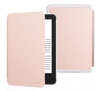 MoKo Étui Compatible avec 6" Kindle (11e Génération Version 2024/2022) & Version Internationale, Coque Légère avec Réveil/Sommeil Automatique pour Kindle 2024/2022 11e Gén., Or Rose