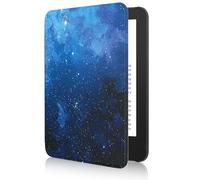 MoKo Étui Compatible avec 6" Kindle(11e Génération Version 2024/2022) & Version Internationale, Coque Légère avec Réveil/Sommeil Automatique pour Liseuse Kindle 2024 11e Gén., ÉtoileBleue
