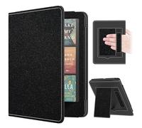 MoKo Étui Compatible avec 7"/6,8 Pouces Kindle Paperwhite(12e Gén. 2024/11e Gén. 2021), Coque de Protection avec Dragonne, Auto Réveil/Veille pour Kindle Paperwhite, Noir Tacheté