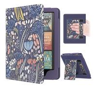 MoKo Étui Compatible avec 7"/6,8 Pouces Kindle Paperwhite(12e Gén. 2024/11e Gén. 2021), Coque de Protection avec Dragonne, Auto Réveil/Veille pour Kindle Paperwhite, Nuit Bleu