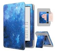 MoKo Étui Compatible avec 7"/6,8 Pouces Kindle Paperwhite(12e Gén. 2024/11e Gén. 2021), Coque de Protection avec Dragonne, Auto Réveil/Veille pour Kindle Paperwhite, ÉtoileBleue