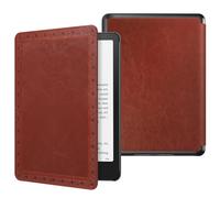 MoKo Étui Compatible avec 7" Kindle Paperwhite 12e Gén 2024&Kindle Colorsoft Signature Edition 2024, Coque de Protection légère en PU avec Auto Wake/Sleep pour Kindle Paperwhite 2024, Sergé Vintage