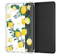 MoKo Étui Compatible avec 7" Kindle Paperwhite 2024 (12e Génération) et Kindle Colorsoft Signature Edition 2024, Housse de Protection Flexible en TPU, Coque Arrière Transparente, Citronnier