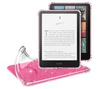 MoKo Étui Compatible avec 7" Kindle Paperwhite 2024 (12e Génération) et Kindle Colorsoft Signature Edition 2024, Housse de Protection Flexible en TPU, Coque Arrière Transparente, Paillettes Claires