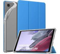 MoKo Étui Compatible avec Galaxy Tab A7 Lite 8.7 2021, Coque de Protection TPU avec Support Pliable Translucide avec Veille/Réveil Auto, Vague Bleue