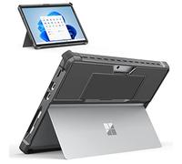 MoKo Étui Compatible avec Microsoft Surface Pro 8 13 Pouces Touchscreen 2021, Coque de Protection Robuste Tout-en-Un avec Dragonne, Étui Tablette Compatible avec Clavier Type Cover, Gris Foncé