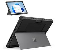 MoKo Étui Compatible avec Microsoft Surface Pro 8 13 Pouces Touchscreen 2021, Coque de Protection Robuste Tout-en-Un avec Dragonne, Étui Tablette Compatible avec Clavier Type Cover, Noir
