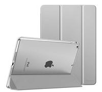 Moko Étui de Protection Compatible avec iPad 9e/8e/7e génération (2021/2020/2019), avec Support arrière Mat Fonction Veille/réveil Automatique pour iPad 10,2", Argent