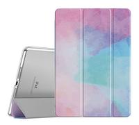 MoKo Étui de Protection Compatible avec iPad 9e/8e/7e génération (2021/2020/2019), avec Support arrière Mat Fonction Veille/réveil Automatique pour iPad 10,2", Aquarelle