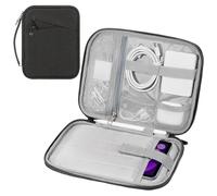 MoKo Étui de Transport pour Tablette de 7 à 8 Pouces avec poignée, Sac de Protection rembourré pour iPad Mini A17 Pro 8.3'' 2024, iPad Mini 6 8.3'' 2021, i-Pad Mi-ni 5 7.9'' 2019, Noir & Gris