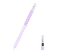 MoKo Étui en Silicone pour Apple Pencil (USB-C), Housse de Protection Dégradée, Compte avec iPencil Magnétique, Prise Parfaite, Capuchon Transparent, Dégradé Violet Lavande