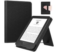MoKo Étui Compatible avec 6" All-New Kindle 11e Gén. 2022/10e Gén. 2019/8e Gén. 2016/Kindle Version Internationale, Coque de Protection avec Dragonne Auto Réveil/Veille, Noir