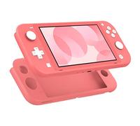 Moko Étui Housse de Protection Compatible avec Switch Lite, Coque de Protection en Silicone Durable Antidérapant Anti-Rayures Anti-Choc - Rose