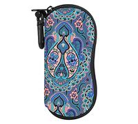 MoKo Étui Lunettes de Soleil, [Ultra léger] Sac Souple de Lunettes Boitier Lunettes en Néoprène Housse - Plume de Paon