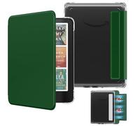 MoKo Étui Magnétique Amovible pour 7" E-reader 12e Génération 2024 et Color 2024/2025,Coque Arrière Ultra Transparente Résistante aux Rayures Auto Réveil/Sommeil,Non pour BOOX &Kobo,Vert Feuille Lotus